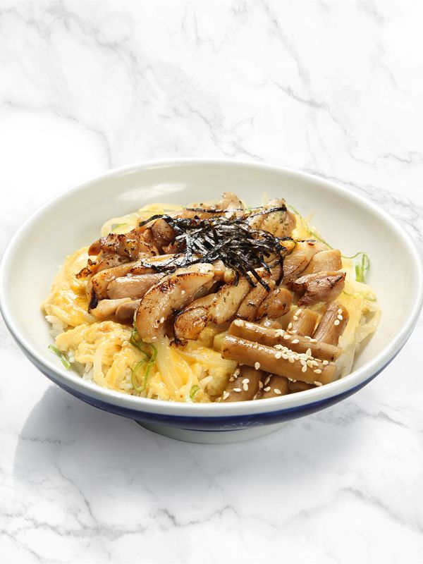 Japanese Scrambled Eggs and Chicken with Rice