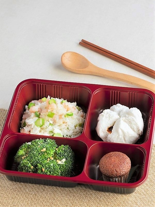 Seafood Fried Rice / Broccoli Garlic / Barbecued Pork Bun / Sugar Cane Pudding
