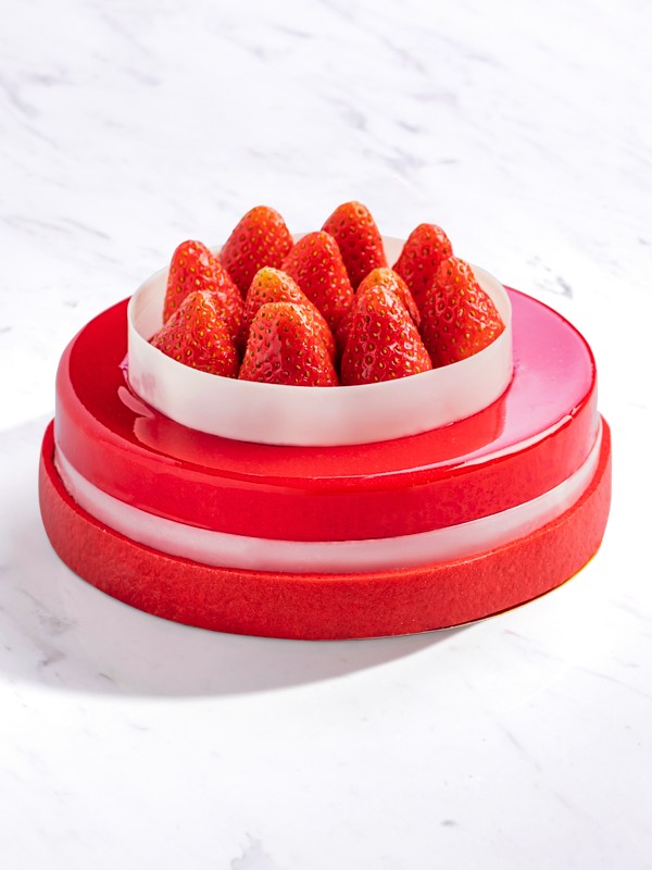 草莓白芝士慕絲蛋糕 (1磅)