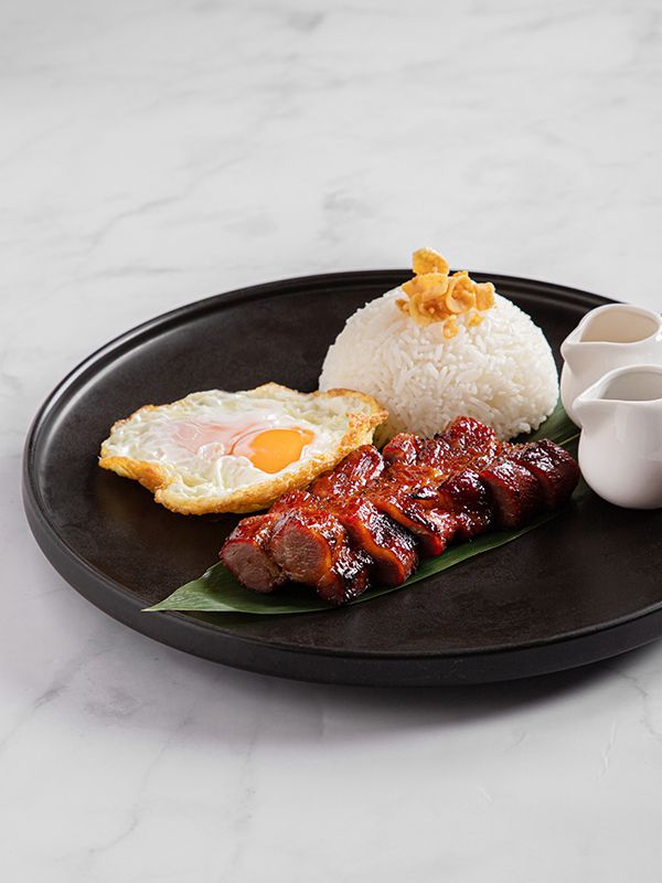 Pan-fried Egg with Barbecued Pork and Lard Rice (per person)